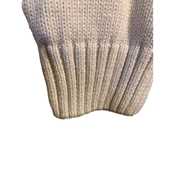 Chaps Mens XL Beige Knit Button Mock Neck Sweater - Picture 7 of 10